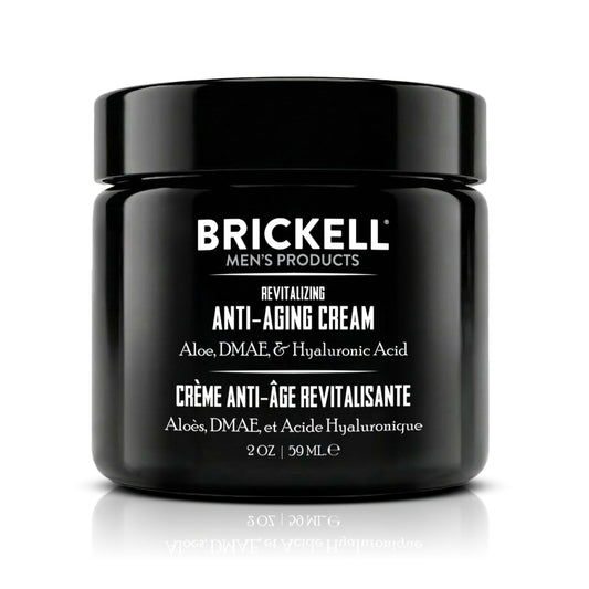 Brickell Men's Revitalizing Anti-Aging Cream For Men, Anti Wrinkle Night Face Cream To Reduce Fine Lines and Wrinkles, With Vitamin E, Jojoba Oil, and Hyaluronic Acid, 2 Ounce, Unscented