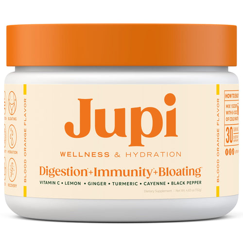 Jupi Hydration & Wellness Powder - Turmeric & Ginger shots, Vitamin C Supplement for Energy, Immune Support & Digestive Health - Vegan, Gluten-Free Drink Mix