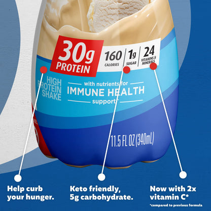 Premier Protein Shake Bottle, Vanilla, Liquid, Powder, keto, 30g Protein, 1g Sugar