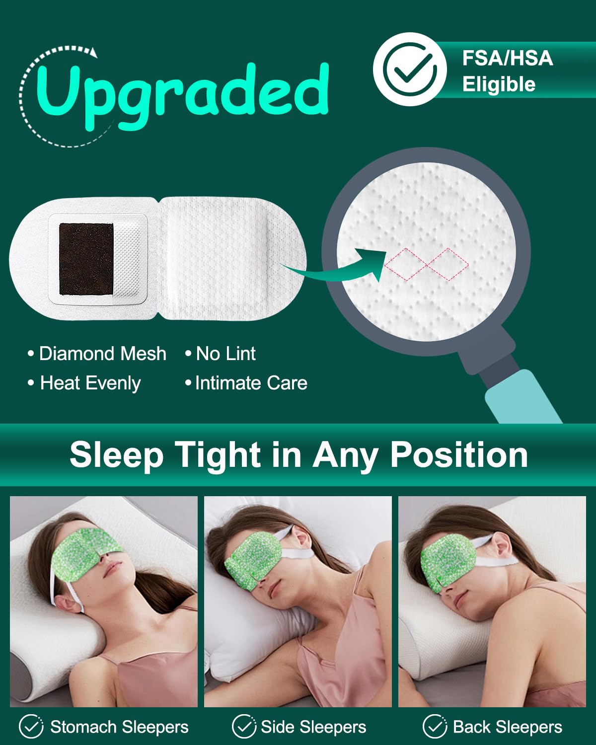 16-Pack Steam Eye Masks for Dry Eyes – Self-Heating Warm Compress for Eye Fatigue & Puffiness | Disposable Travel Essentials | Unscented Spa Relaxation Gift Set