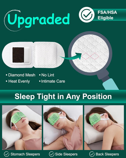 16-Pack Steam Eye Masks for Dry Eyes – Self-Heating Warm Compress for Eye Fatigue & Puffiness | Disposable Travel Essentials | Unscented Spa Relaxation Gift Set