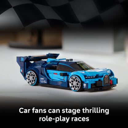 LEGO Speed Champions Bugatti Vision Gran Turismo Hyper Sports Car Building Toy for Kids & Gamers - Building Set W/Bugatti Driver Minifigure for Boys & Girls, Ages 9+ - Gift Idea for Birthdays - 77253