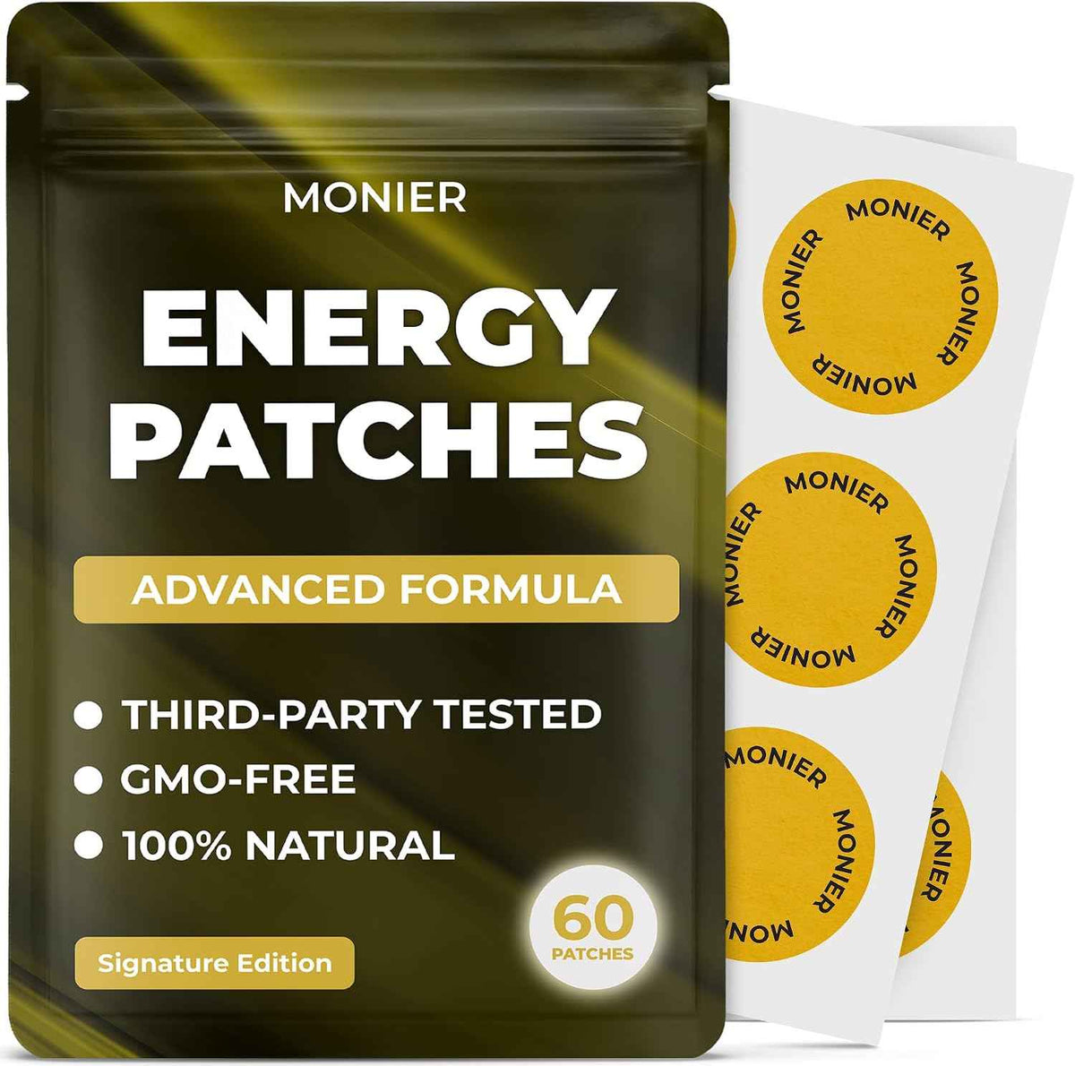 Energy Patches with B12 - Advanced B-Vitamin Complex + Natural Caffeine - Signature Edition For Women & Men, Energy & Focus, 60 Day Supply