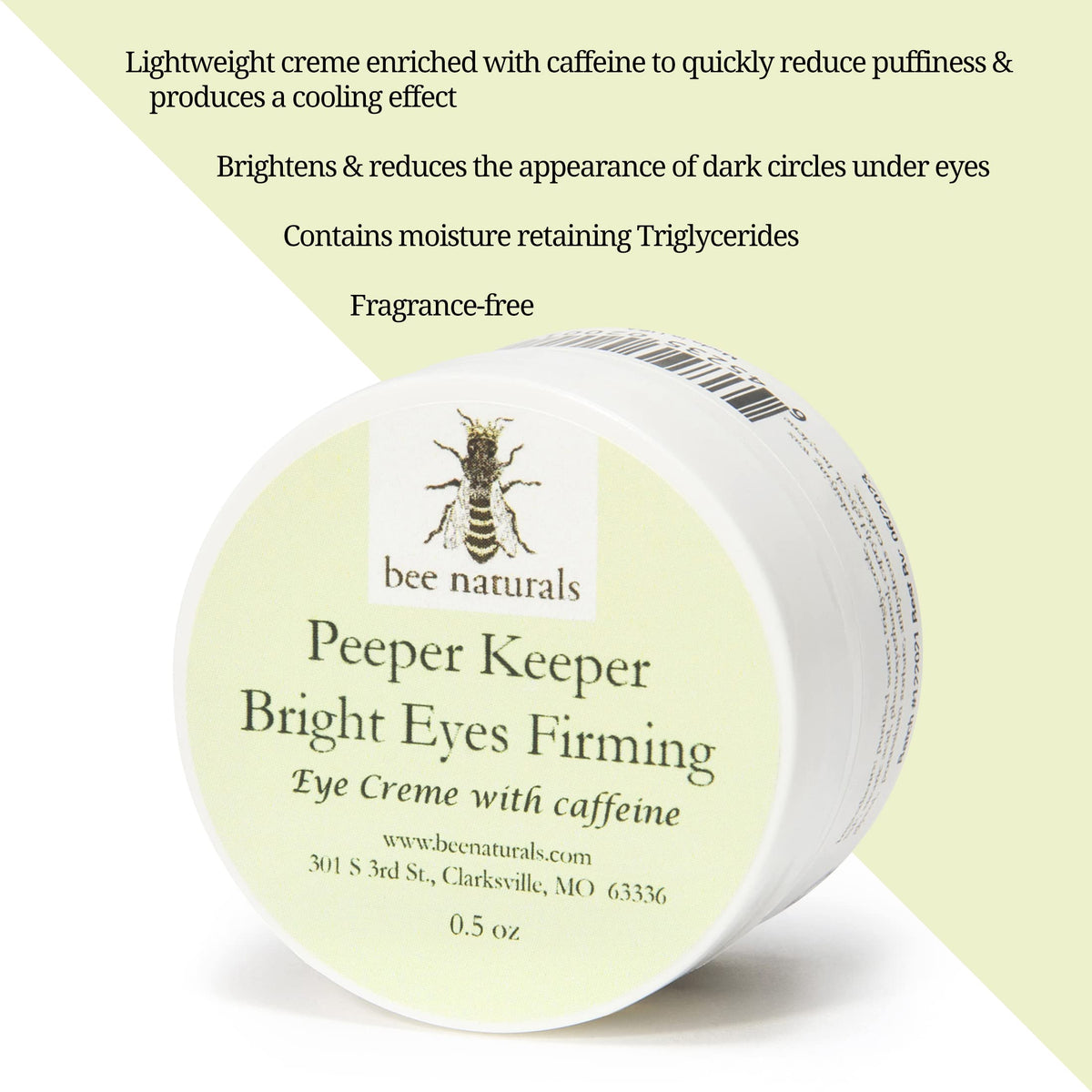Bee Naturals Peeper Keeper Trio Eye Care Set – Eye Treatment Gift Set for Wrinkles, Puffy Eyes & Crow’s Feet