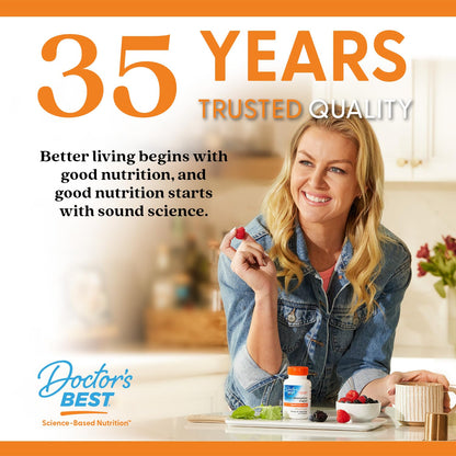 Doctor's Best Fully Active Folate with Quatrefolic400 mcg, Healthy Mood, Memory, Circulation, Well-Being, 90 VC