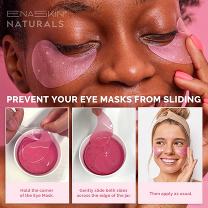 Under Eye Patches Kit - 120 Pcs Rosy Caffeine & 24K Gold (2 Pack)