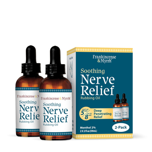 Frankincense & Myrrh Nerve Pain Rubbing Oil, Diabetic Neuropathy, 2oz 2Pack