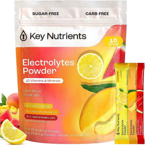 KEY NUTRIENTS Multivitamin Electrolyte Packets, No Sugar Variety Pack, 30ct