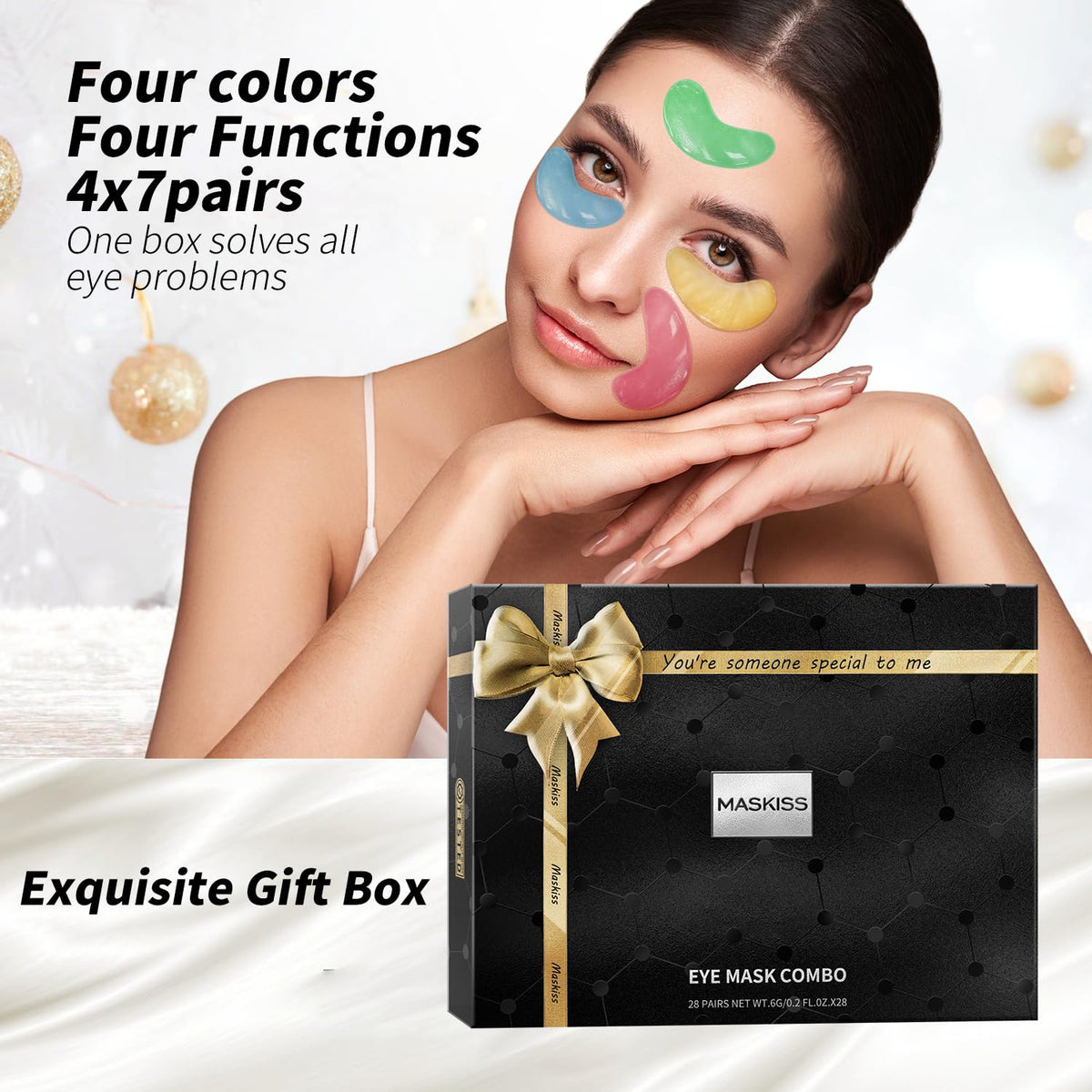 Maskiss Under Eye Patches - 4 Colors Treatment (28 Pairs)
