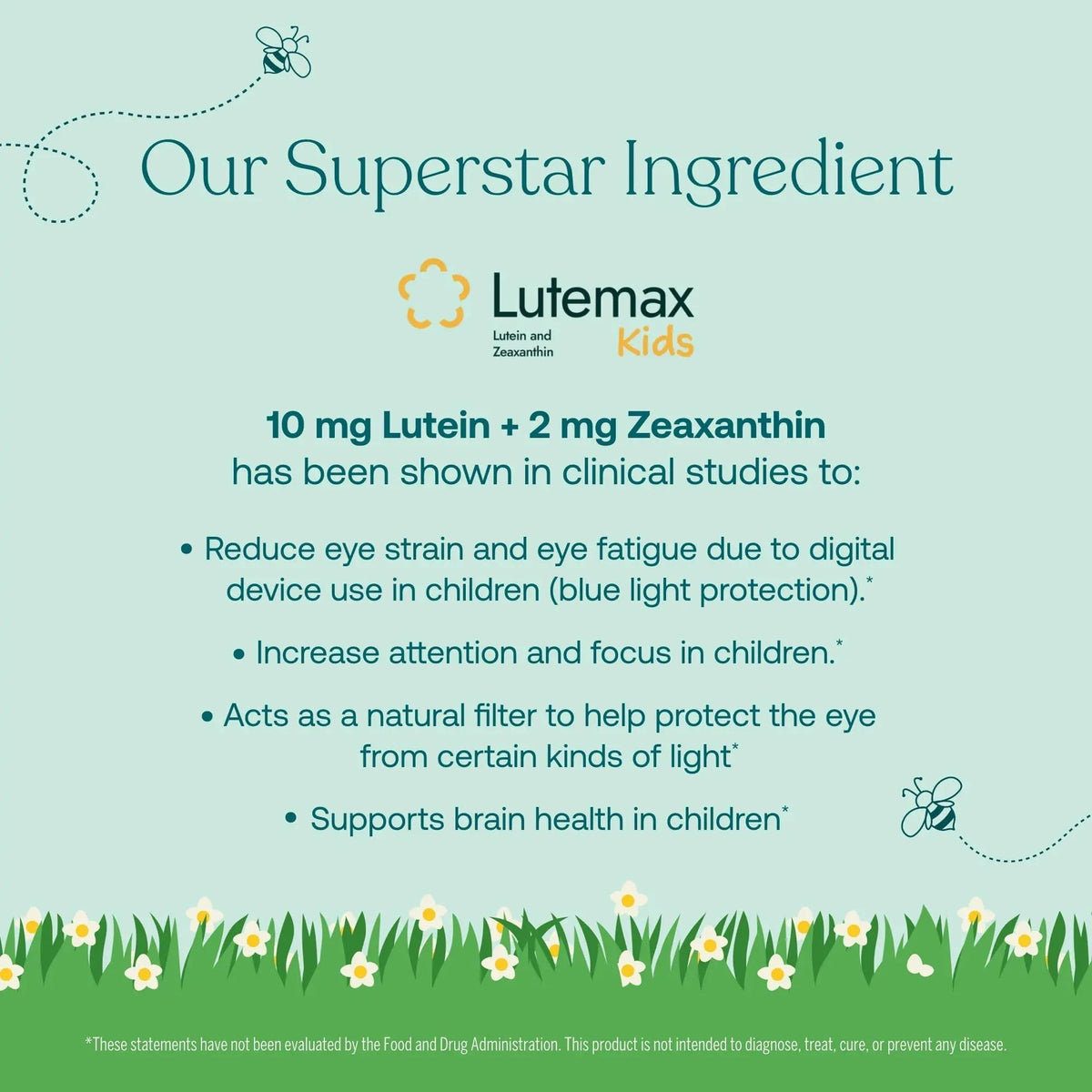 True Grace True Littles Daily Kids Multi - 120 Pectin Gummies - Immune, Cognitive, Bone & Eye Support - Clinically Studied Lutemax Kids Lutein True Grace