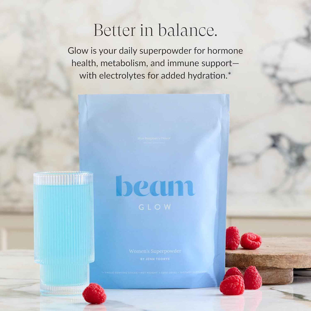 BEAM Glow & Creatine Bundle, Hormone Balance, Energy & Muscle Support for Women, Hair, Skin, Nails, Hydration, Vegan, No Sugar, Third Party Tested
