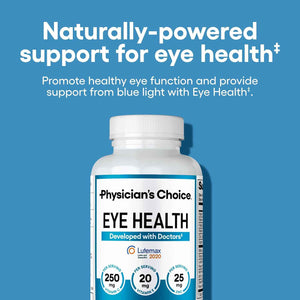 Physician's Choice Eye Health - Lutein, Zeaxanthin & Bilberry Extract - Supports Eye Strain, Dry Eyes, and Vision Health - Carotenoid Blend