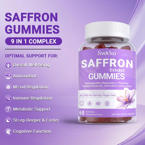 Svovita Saffron Supplements Gummies with Saffron Extract, Sugar Free 60 Count SvovitaBuy Supplements Australia