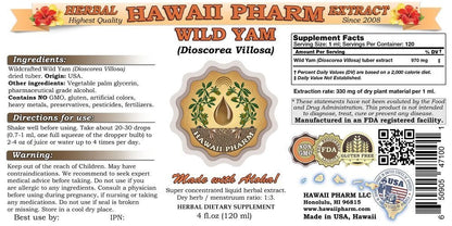 Wild Yam Liquid Extract, Wild Yam (Dioscorea Villosa) Tincture 2x2 oz