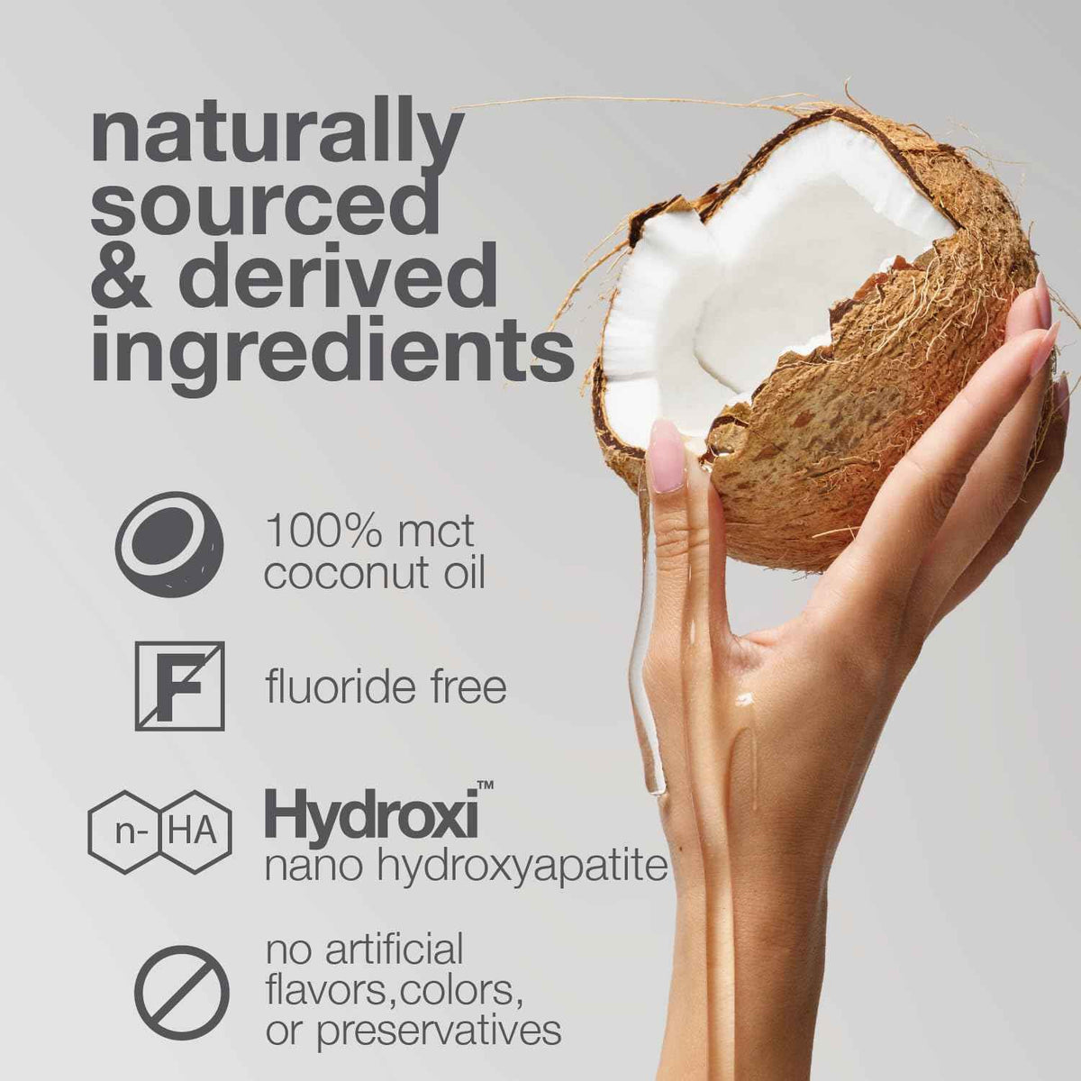 Davids Nano Hydroxyapatite Oil Pulling Oral Rinse Mouthwash, 100% MCT Coconut Oil, Promotes Teeth and Gum Health, Natural Whitening, Essential Oils