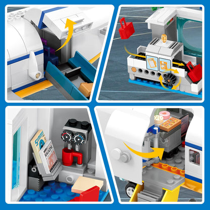 HOGOKIDS City Airport Airplane Building Set with LED Light, 901 PCS