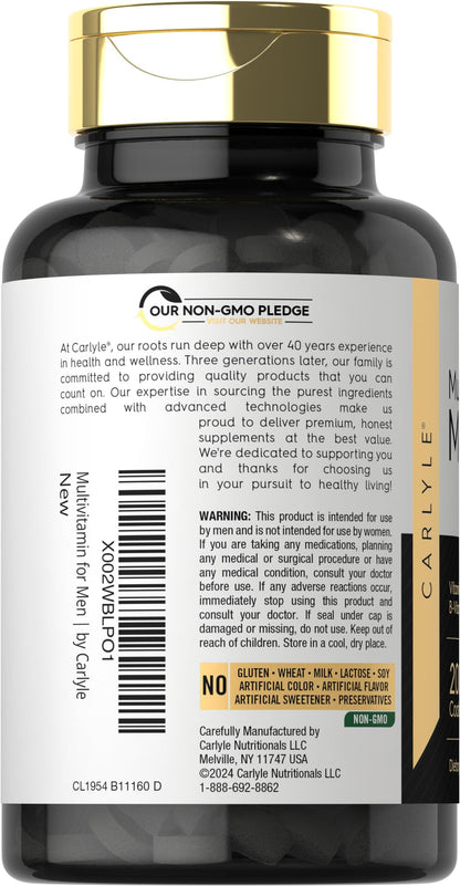 Carlyle Multivitamin for Men 50+ | 200 Count
