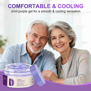 Kresin Joint Comfort Purple Gel, Kresin Joint Comfort Massage Gel, Soothes Discomfort for Neck, Back, Knees, Lumbar, and Feet, Absorb Quickly and Non-Greasy, 1.76 OZ, Violet
