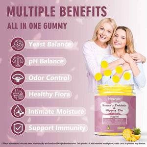 Blltzzz Her Juicy Women's Probiotic Gummies - Pineapple Flavor - Contains Slippery Elm and Probiotic Blend to Support Women's Intimate pH Balance, Gut Wellness and Overall Well-Being - 60 Gummies (2)