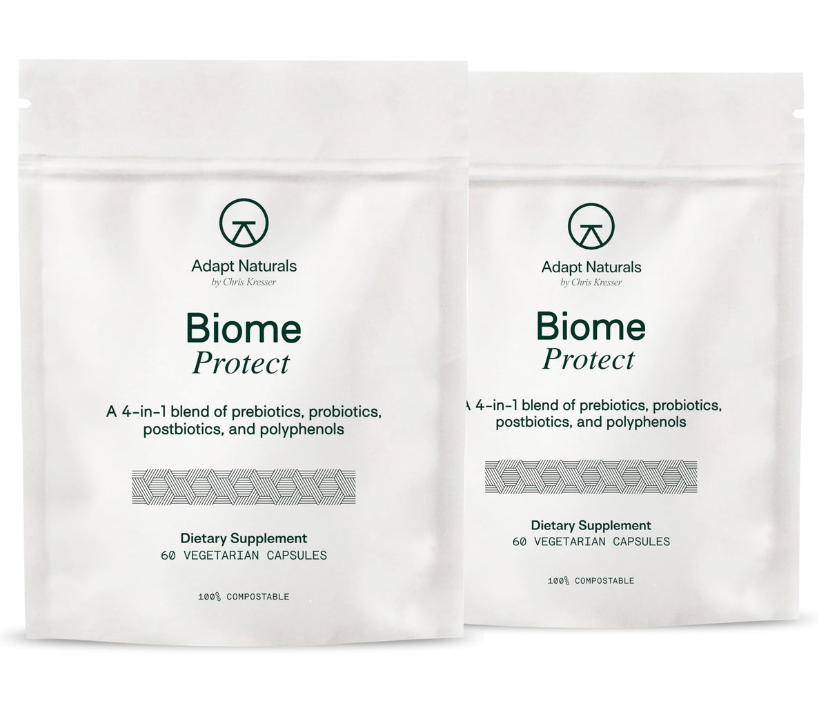 Adapt Naturals 4-in-1 Biome Protect Prebiotics, Probiotics, Postbiotics - & Polyphenols Supplement for Microbiome - Supports Immune & Gut Health, & Mental Clarity for Women & Men - 30 Day Supply