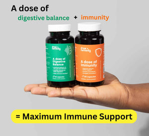 A dose of Digestive Balance-Gut Health Supplement-USDA-Kombucha, 7 Probiotic Strains and Prebiotics for Microbiome-Digestive Enzymes for Digestion