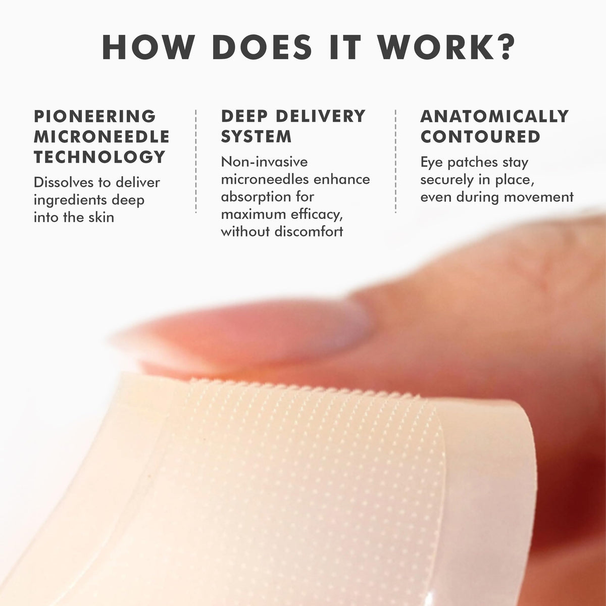 skyn ICELAND Dissolving Microneedle Under-Eye Patches - 39% Hyaluronic Acid & Peptides - No-Slip Overnight Eye Mask (8 Pairs)