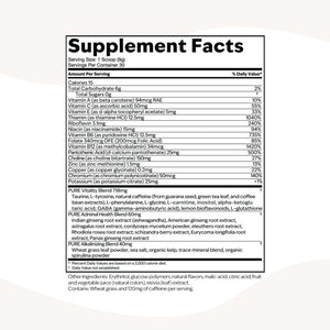 PURE Focus + Energy Tub Drink Mix | Natural Caffeine & Antioxidants from Botanicals | Supports Alertness, Clarity & Energy | Zero Sugar, No Artificial Sweeteners | 9.5 oz | Watermelon Flavor PUREBuy Supplements Australia