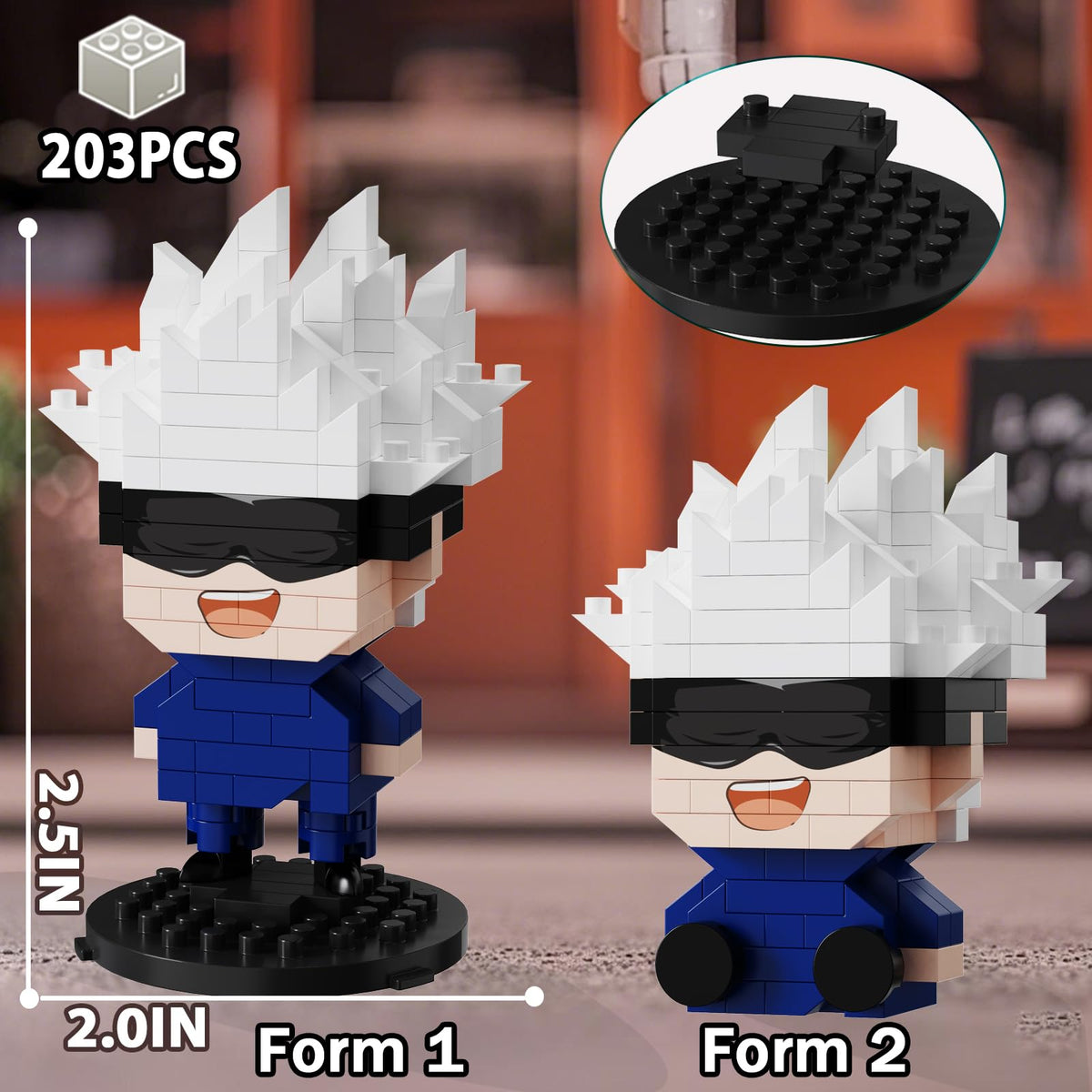 5 JJK Jujutsu Battle Figures Building Blocks Set, 2IN1 Sitting&Standing Cute Popular Spell Kaisen Characters Brick Micro Headz, Japanese Manga Merch Ideal Valentine's Day Gift for Adult Teen 961PCS