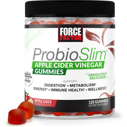 Force Factor ProbioSlim Apple Cider Vinegar Gummies with Organic, LactoSpore & Nature'