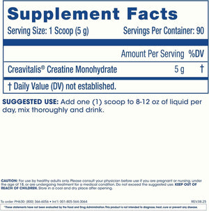 ProHealth Longevity Micronized Creatine. Pharmaceutical Grade Creatine Monohydrate is Easier on Kidneys. Supports Brain Function and Muscle Growth as You Age. 5 g/Serving, 90 Servings, 3 Month Supply