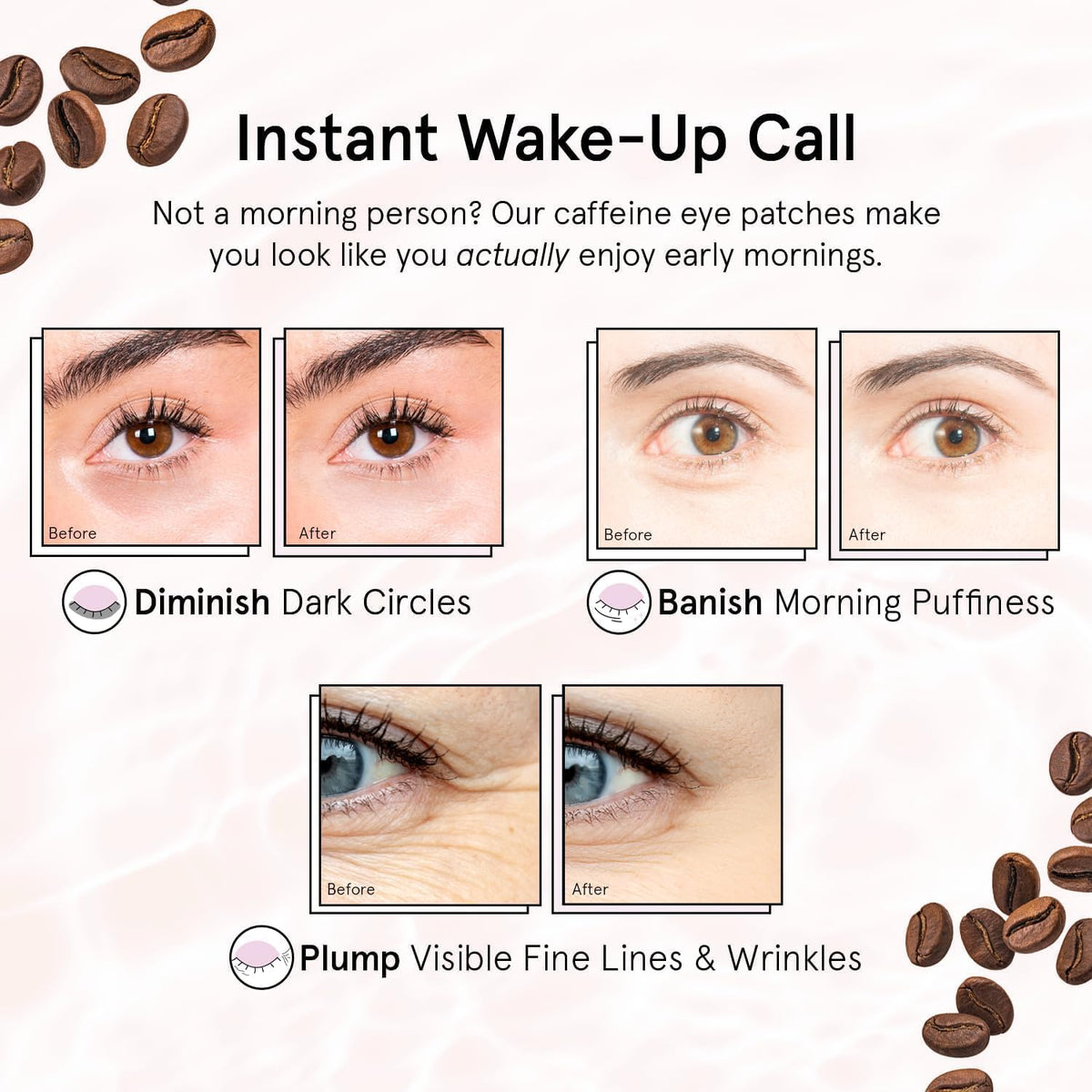 grace & stella Caffeine & Bronze Under Eye Patches - 24 Pairs - Niacinamide & Hyaluronic Acid Vegan Gel Masks for Puffy Eyes
