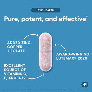Physician's Choice Eye Health - Lutein, Zeaxanthin & Bilberry Extract - Supports Eye Strain, Dry Eyes, and Vision Health - Carotenoid Blend