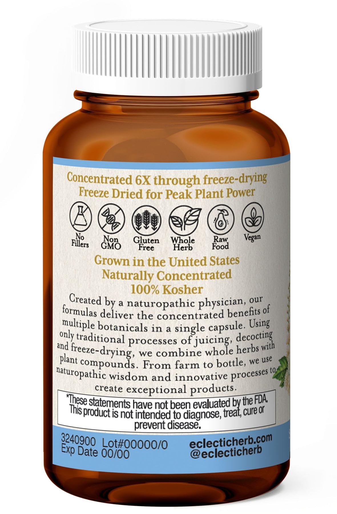 Eclectic Institute Raw Fresh Freeze-Dried Menopause Support | 45 CT (400 mg)