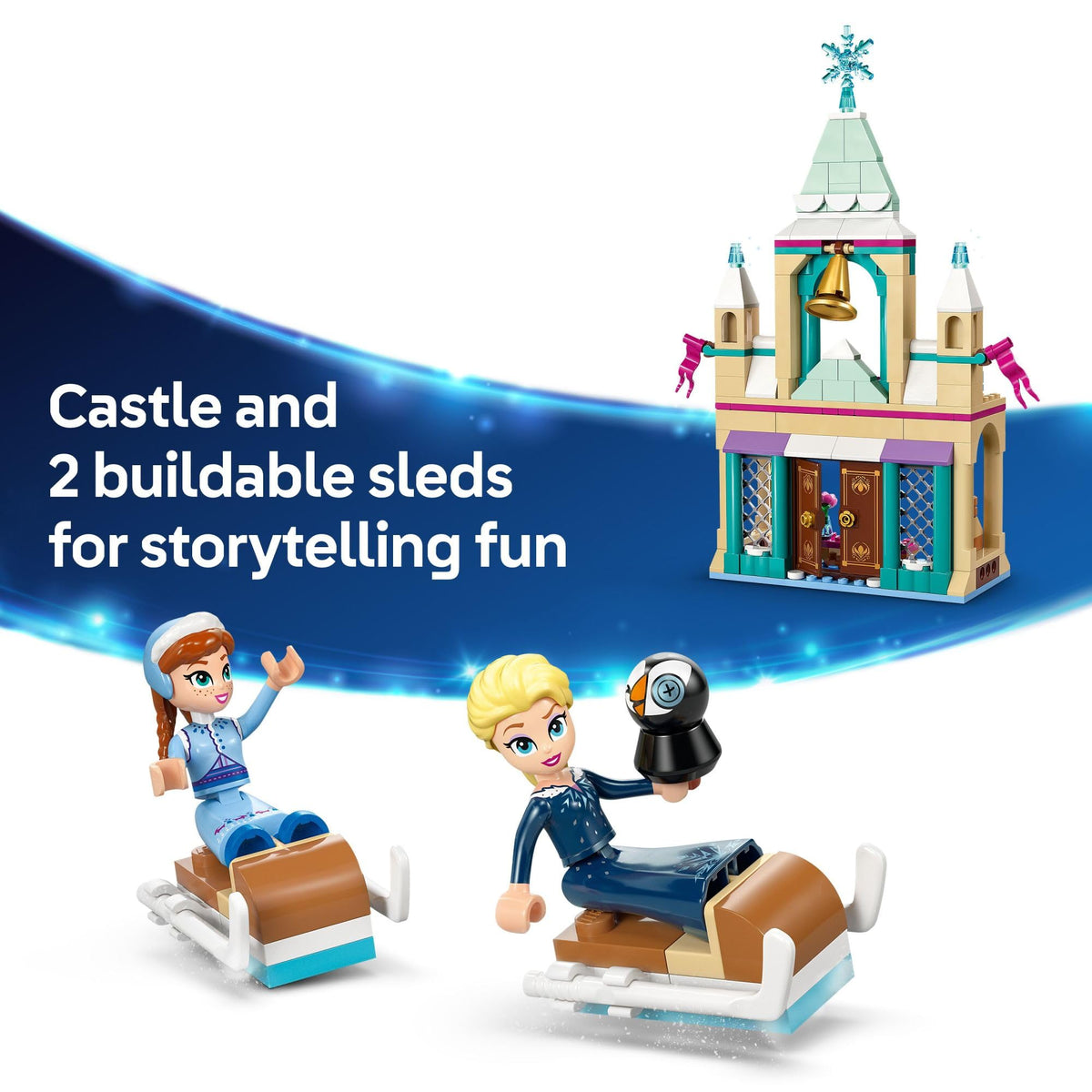 LEGO Disney Frozen: Arendelle Frozen Castle - Building Playset for Kids - Frozen Castle Toy for Fans with Princess Anna and Elsa Minidolls - 5 Year Old Girl & Boy Birthday Gift - 43265