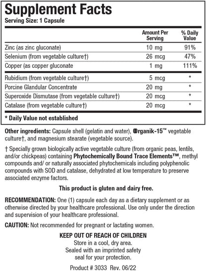 BIOTICS RESEARCH GTA-Forte - Endocrine Glands Support, Promotes Optimal Hormonal Balance, Contains Porcine Glandular, Phytochemically Bound Trace Elements Zinc, Selenium, Copper, Rubidium 90 Caps