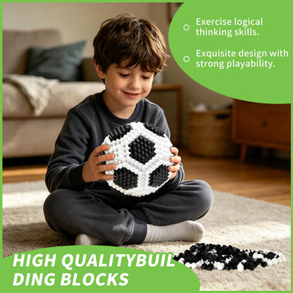 Befun Soccer Building Blocks Set, 437 Pieces Challenging STEM Building Kit for Adults & Teens 14 15 16, 3D Mini Soccer Model Educational Toy, Stress Relief Desk Decoration for Home & Office