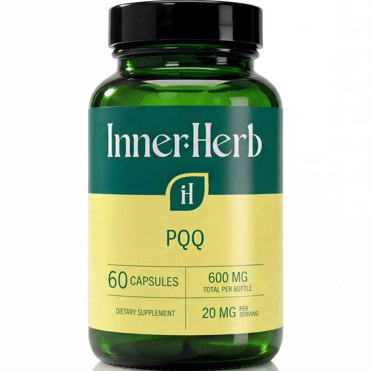 InnerHerb Pyrroloquinoline Quinone PQQ Daily Capsule - Supplement for Adults (60 Capsules, 30 Servings) (20mg Per Serving)