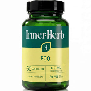 InnerHerb Pyrroloquinoline Quinone PQQ Daily Capsule - Supplement for Adults (60 Capsules, 30 Servings) (20mg Per Serving)