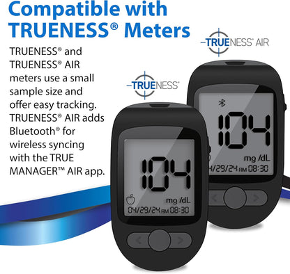 TRUENESS Blood Glucose Test Strips, 50 Count - Blood Glucose Test Strips Compatible with TRUENESS Family of Self Monitoring Blood Glucose Meters, Fast 5 Second Results