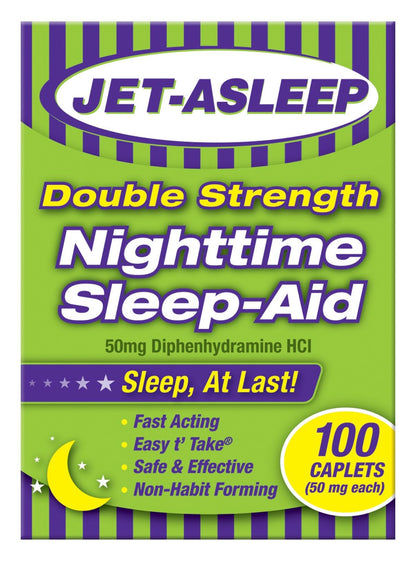 Jet-Asleep Double Strength Nighttime Sleep-Aid 100 Count