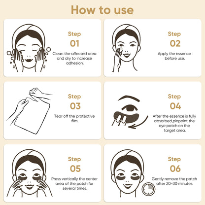 Bukamkom 24K Gold Eye Mask - 10 Pairs Intensive Starter Set