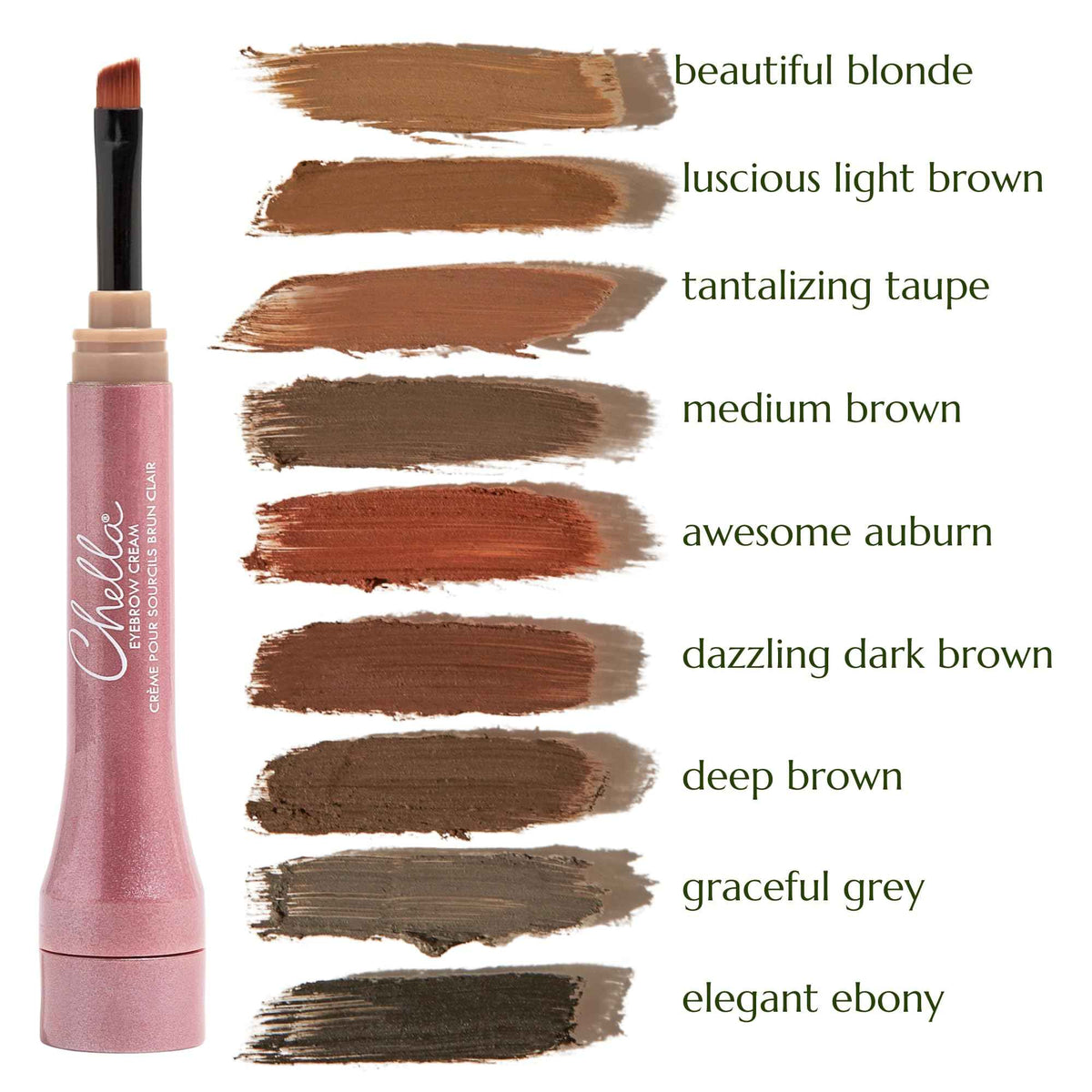 Chella Eyebrow Cream, Marvelous Medium Brown - Vegan, Cruelty Free, Paraben Free, Gluten Free Eyebrow Pomade Makeup - Long Wearing, Velvet Consistency, Water Proof