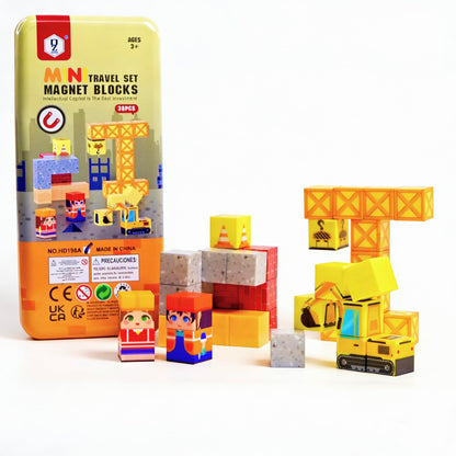 XNYV Magnetic Building Blocks 38 Pieces STEM Toy Set Ages 3-8