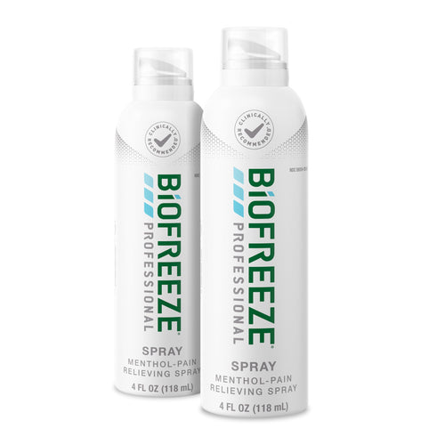 Biofreeze Professional Spray Pain Relief for Knee, Neck, Hip, Joint, Shoulder, & Simple Backache, Arthritis Pain Reliever, Sore Muscle Relief, Colorless Menthol Spray 4 Fl Oz (Pack of 2)