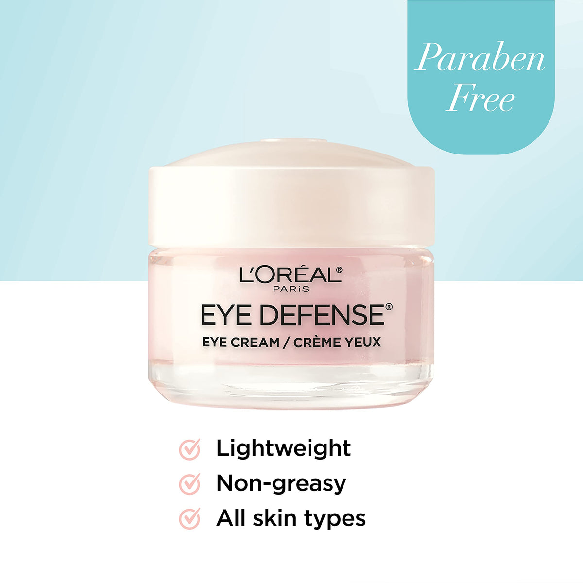 L’Oreal Paris Dermo-Expertise Eye Defense - Caffeine & Hyaluronic Acid Eye Gel-Cream (0.5 oz)