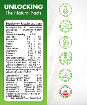 BIO VITALICA Sea Moss Gummies – with Bladderwrack & Burdock Root – Wildcrafted Gel + Powder – Vegan, Keto, Non-GMO, Gluten-Free – Fruity Mineral-Rich Gummies – 50 Count (3 Pack) BIO VITALICABuy Supplements Australia