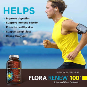 100 Billion Probiotics - 15-Strain Probiotic for Women & Men, DRCaps Delayed Release, Prebiotics, L-Glutamine, Apple Pectin, Gut Lining Support, Shelf Stable, Non-GMO, 60 Vegan Capsules for Adults