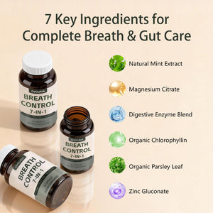 TANSPRESSO ovouria Breath & Gut Balance Capsules - 7-in-1 Formula with Probiotics, Zinc Gluconate & Magnesium Citrate for Fresh Breath, Chronic Halitosis Relief & Digestive Wellness, 60 Count(1pc) TANSPRESSOBuy Supplements Australia