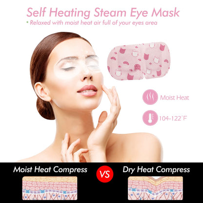 Jekeno Steam Eye Mask - 1-Hour Deep Relaxation (16 Packs)