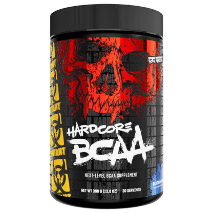 Mutant Hardcore BCAA - Pre, Intra or Post Workout - BCAA Next Level branched-Chain Amino Acids Supplement - Hydration + Recovery - 30 Serving - Blue Raspberry